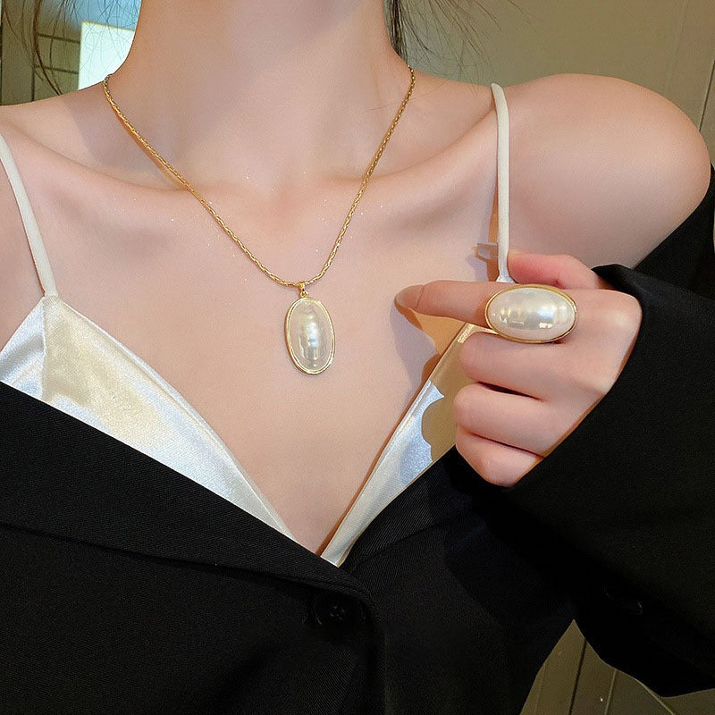 Women's Necklace Earrings And Ring Jewelry Set