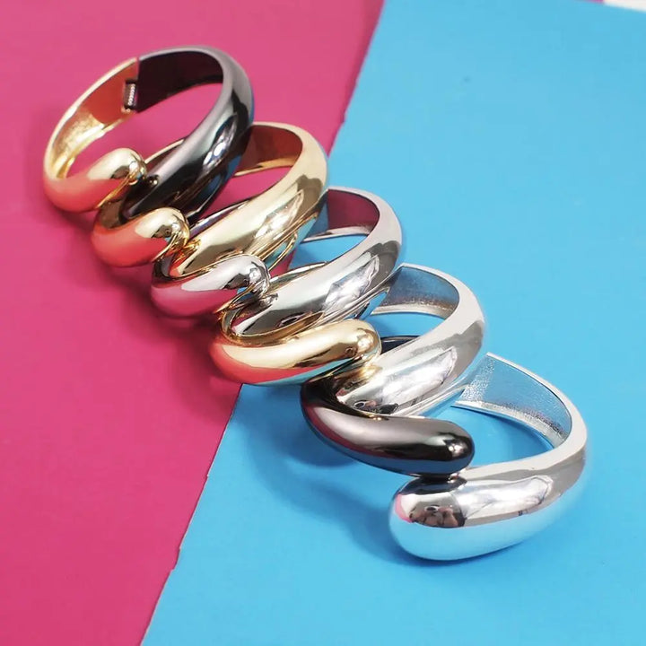 Alloy Cuff Opening Rough Women Bracelet