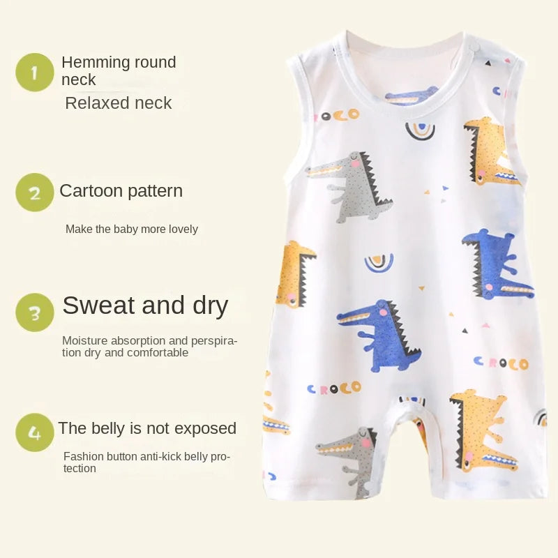Cartoon Sleeveless Cotton Vest Jumpsuits - Gen U Us Products