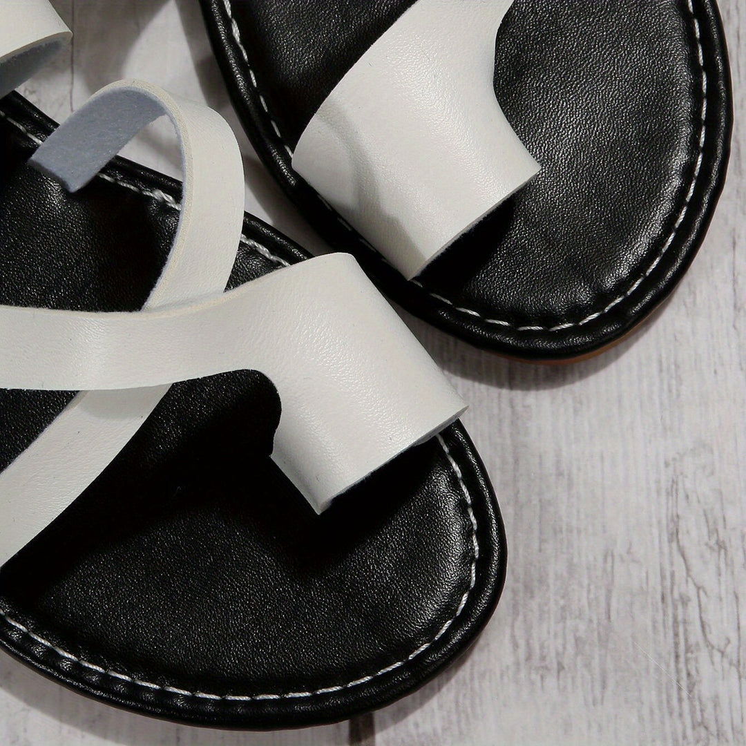 Casual Snug Cross-strap Open Toe Non Slip Flat Slipper Sandals Gen U Us Products
