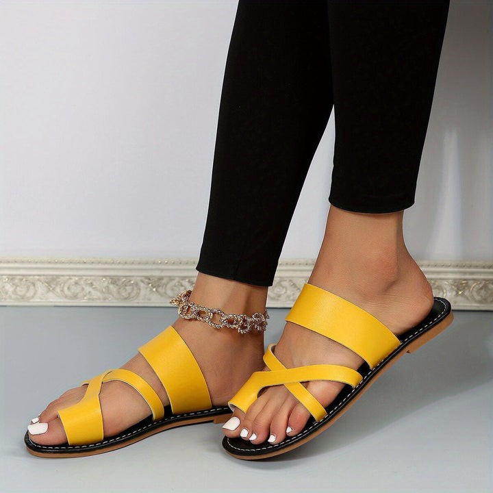 Casual Snug Cross-strap Open Toe Non Slip Flat Slipper Sandals Gen U Us Products