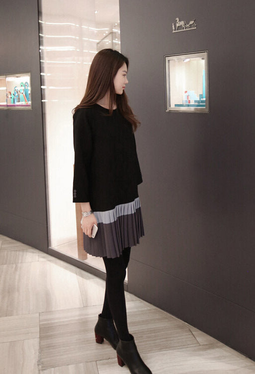 Casual Striped Soft Stretchy Cotton Long Sleeve Maternity Dress Gen U Us Products