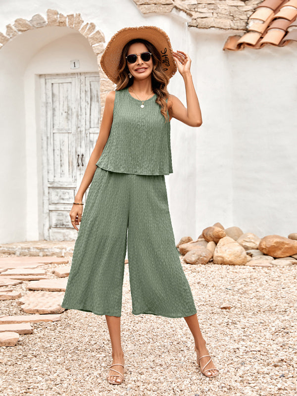 Casual Loose Comfy Sleeveless Drop Shoulder Jumpsuits in Plus Sizes - Gen U Us Products