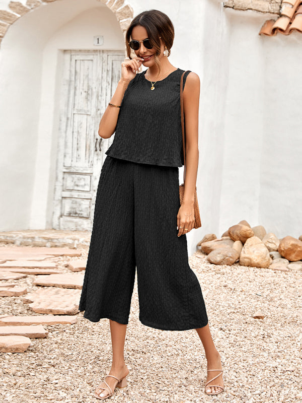 Casual Loose Comfy Sleeveless Drop Shoulder Jumpsuits in Plus Sizes - Gen U Us Products