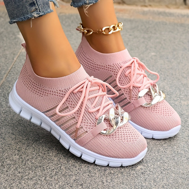 Chain Decor Breathable Lightweight Mesh Sneakers Gen U Us Products