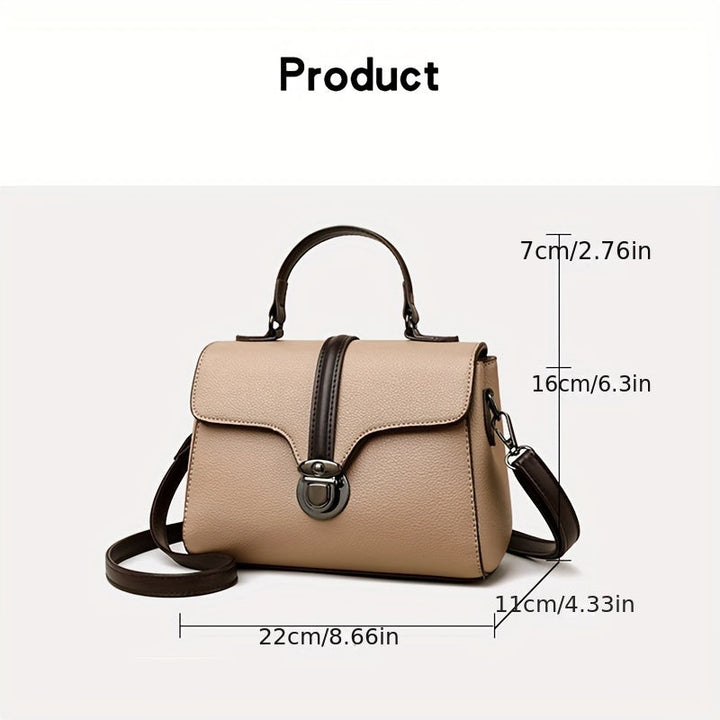 Chic Mini Leather Lock Flap Crossbody Handbags Gen U Us Products