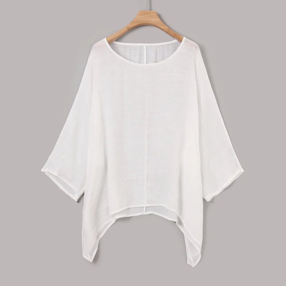 Chic Soft Cotton Linen Loose Long Lantern Sleeve Shirts Gen U Us Products