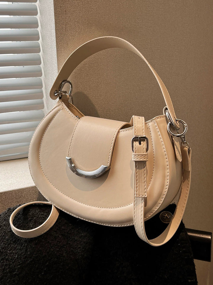 Chic Soft PU Leather Saddle Shape Crossbody Handbags Gen U Us Products