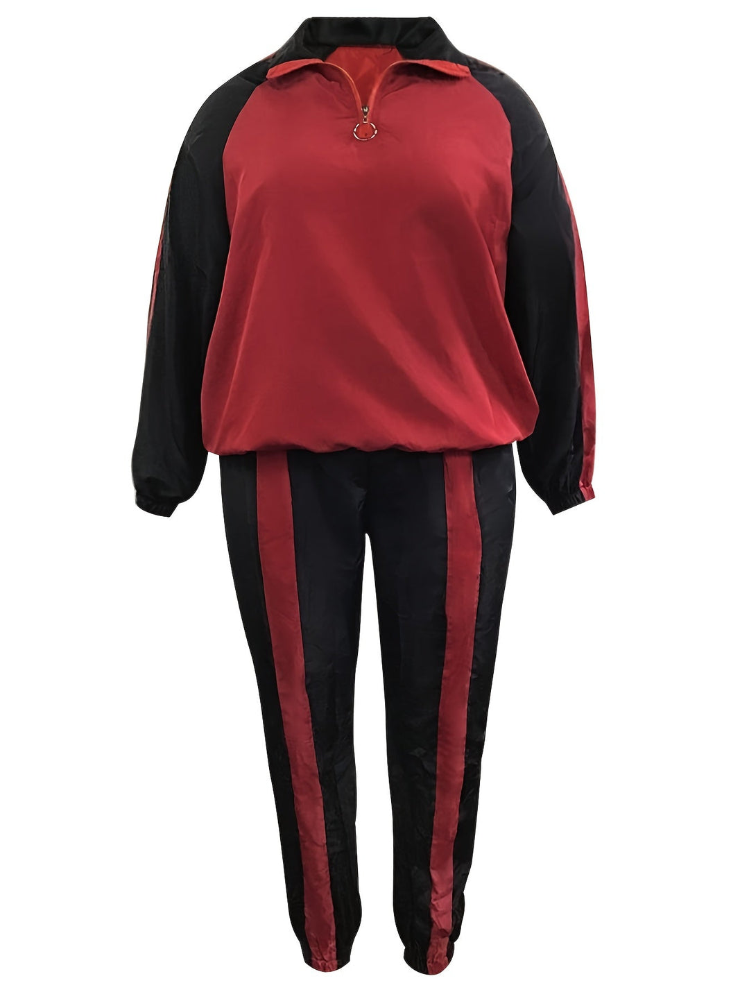 Chic Striped Color Block Jacket and Pants Tracksuits Gen U Us Products