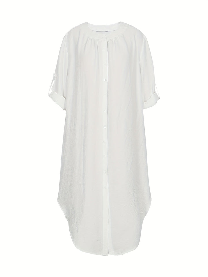 Chic Fashionable Airy Button Front Flawless-fit Shirt Dresses - Gen U Us Products