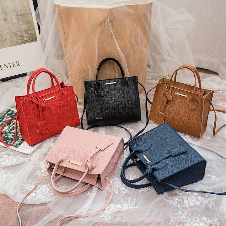 Chic Litchi PU Leather Pattern Crossbody Tote Handbags - Gen U Us Products