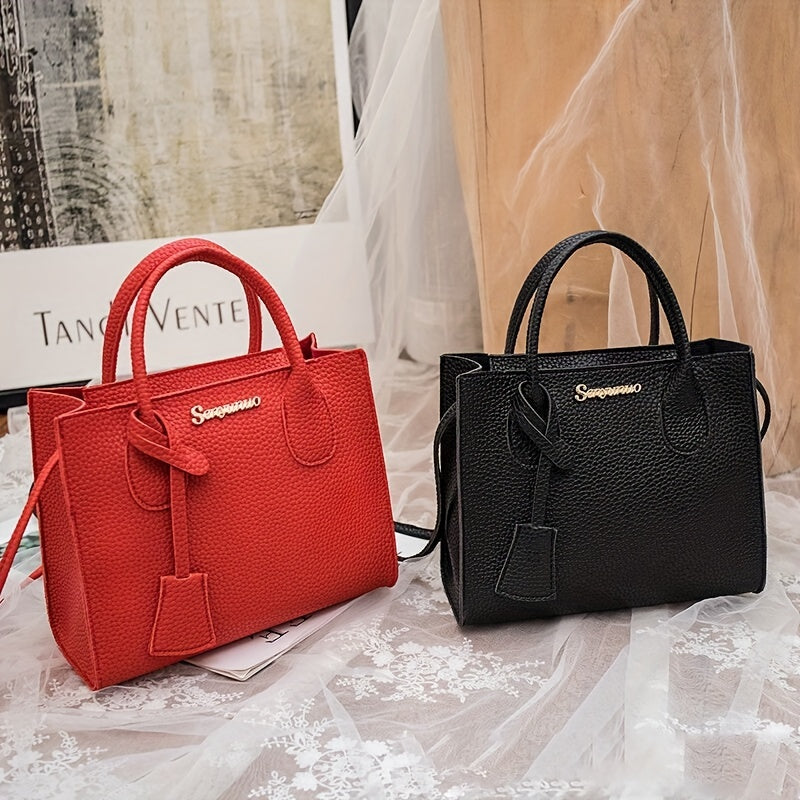 Chic Litchi PU Leather Pattern Crossbody Tote Handbags - Gen U Us Products