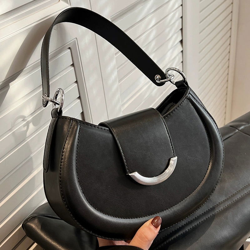 Chic Soft PU Leather Saddle Shape Crossbody Handbags - Gen U Us Products -  