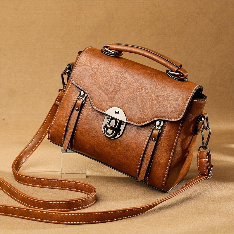 Classic Square Crossbody Turn-Lock Satchel Handbags Gen U Us Products