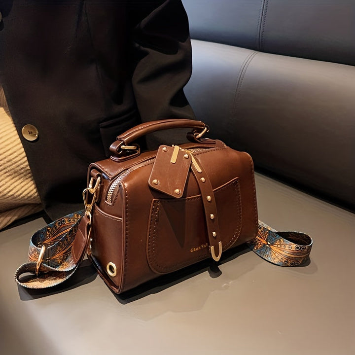 Classic Textured Design Square Shoulder Handbags Gen U Us Products