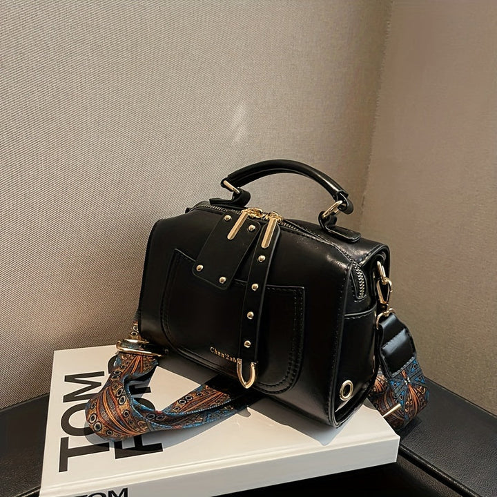 Classic Textured Design Square Shoulder Handbags Gen U Us Products