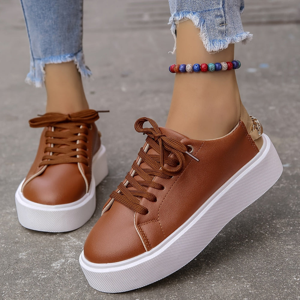 Color Block Casual Comfortable Chain Decor Sneakers Gen U Us Products