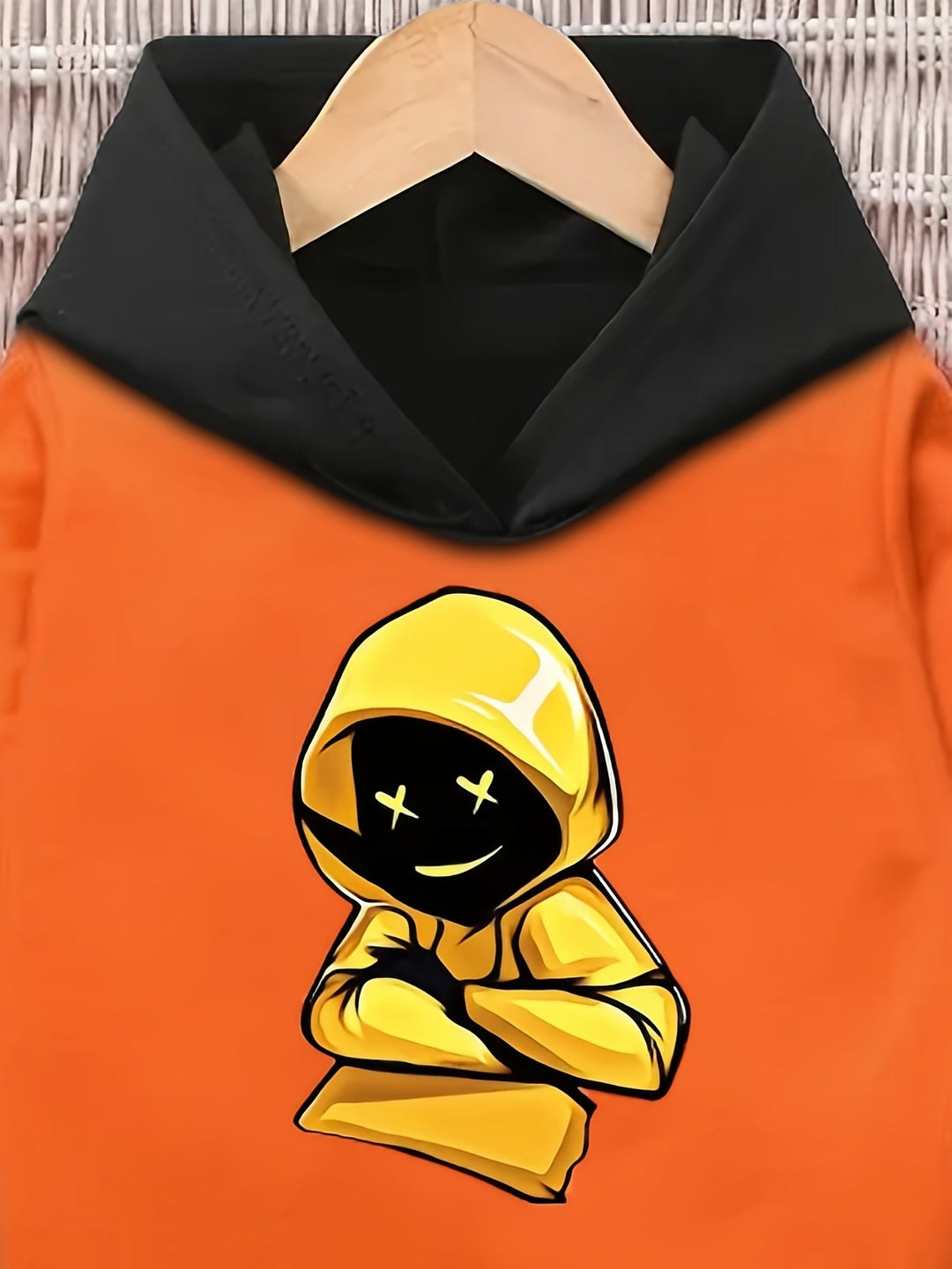 Color Clash Hooded Boy Print Hoodie and Sweatpants Gen U Us Products