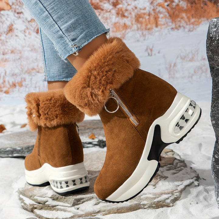 Cozy Winter Plush Lined Platform Snow Boots Gen U Us Products
