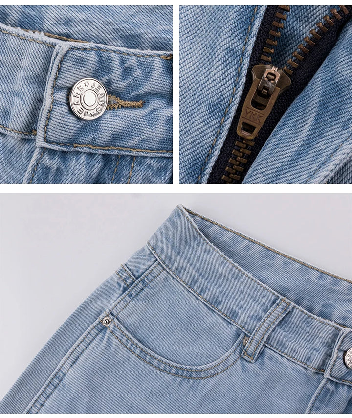 Curve-enhancing High Waist Ripped Slit Denim Jeans - Gen U Us Products