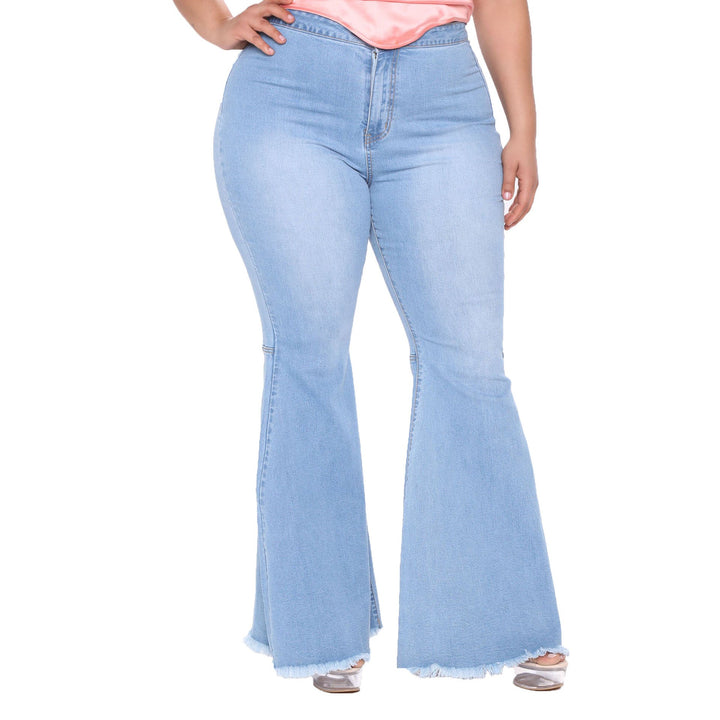 Cut for a Flattering Slim Fit Wide Flared Leg Denim Jeans XL-5XL Gen U Us Products