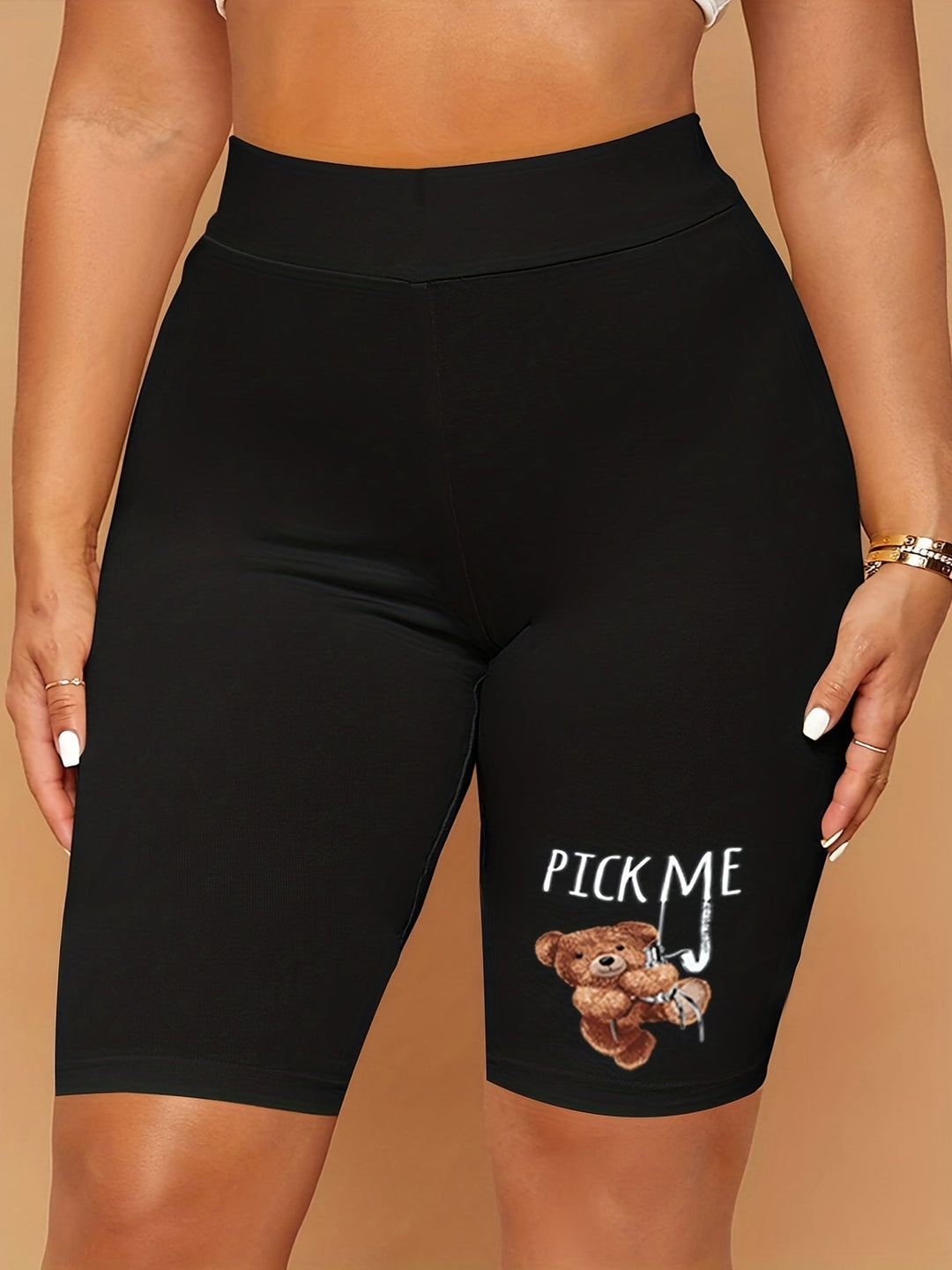 Cute Pick Me Bear Cami Crop Top and Biker Shorts Gen U Us Products