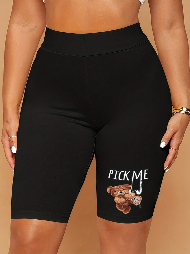 Cute Pick Me Bear Cami Crop Top and Biker Shorts Gen U Us Products