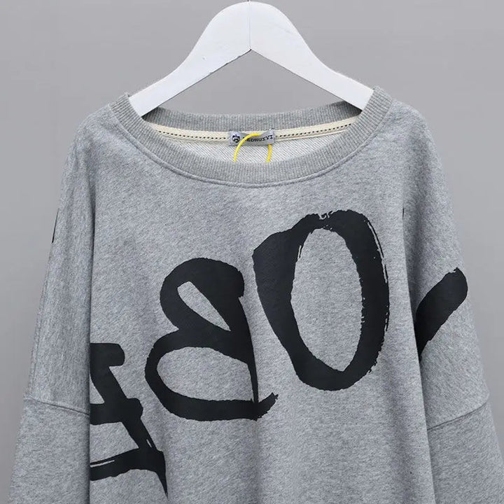 Cute Unique Y2k Letter Print Long Sleeve Pullover Tops Gen U Us Products