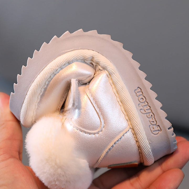 Cute Plush Warm Velvet PU Leather Winter Snow Boots - Gen U Us Products