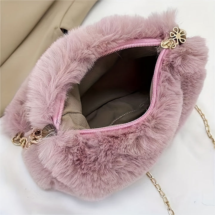 Cute Soft Plush Fluffy Crossbody Tote Handbags - Gen U Us Products