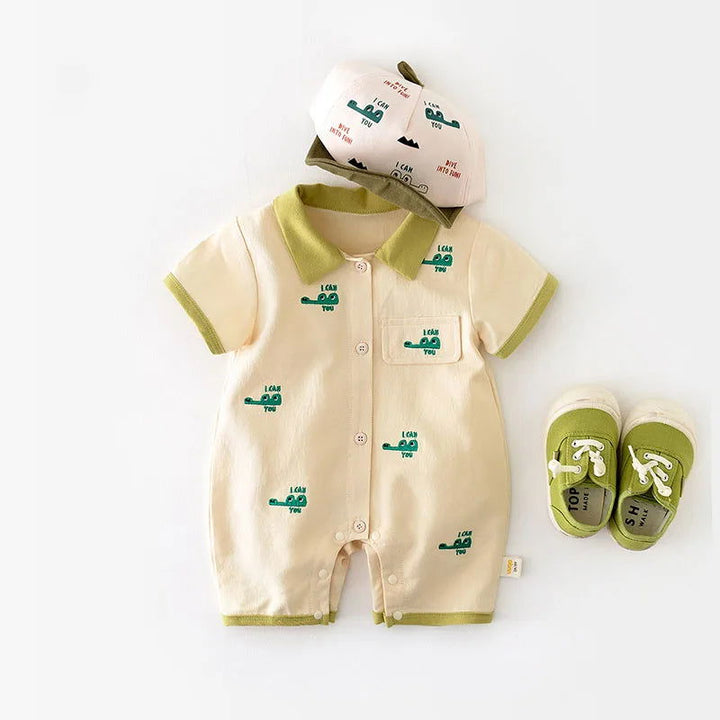 Cute Summer Baby Boys Cotton Crocodile Print Jumpsuits - Gen U Us Products -  