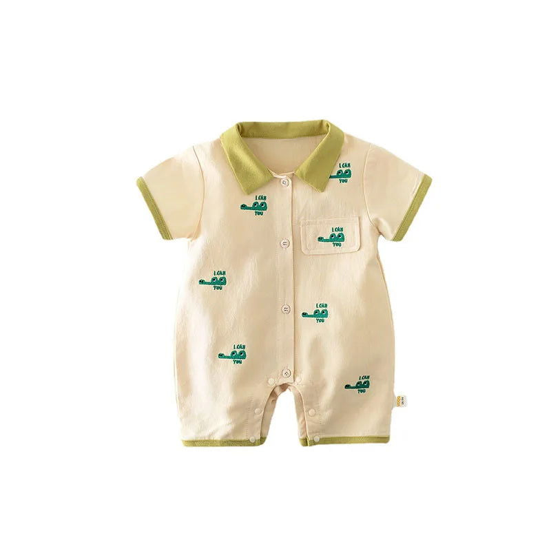 Cute Summer Baby Boys Cotton Crocodile Print Jumpsuits - Gen U Us Products -  