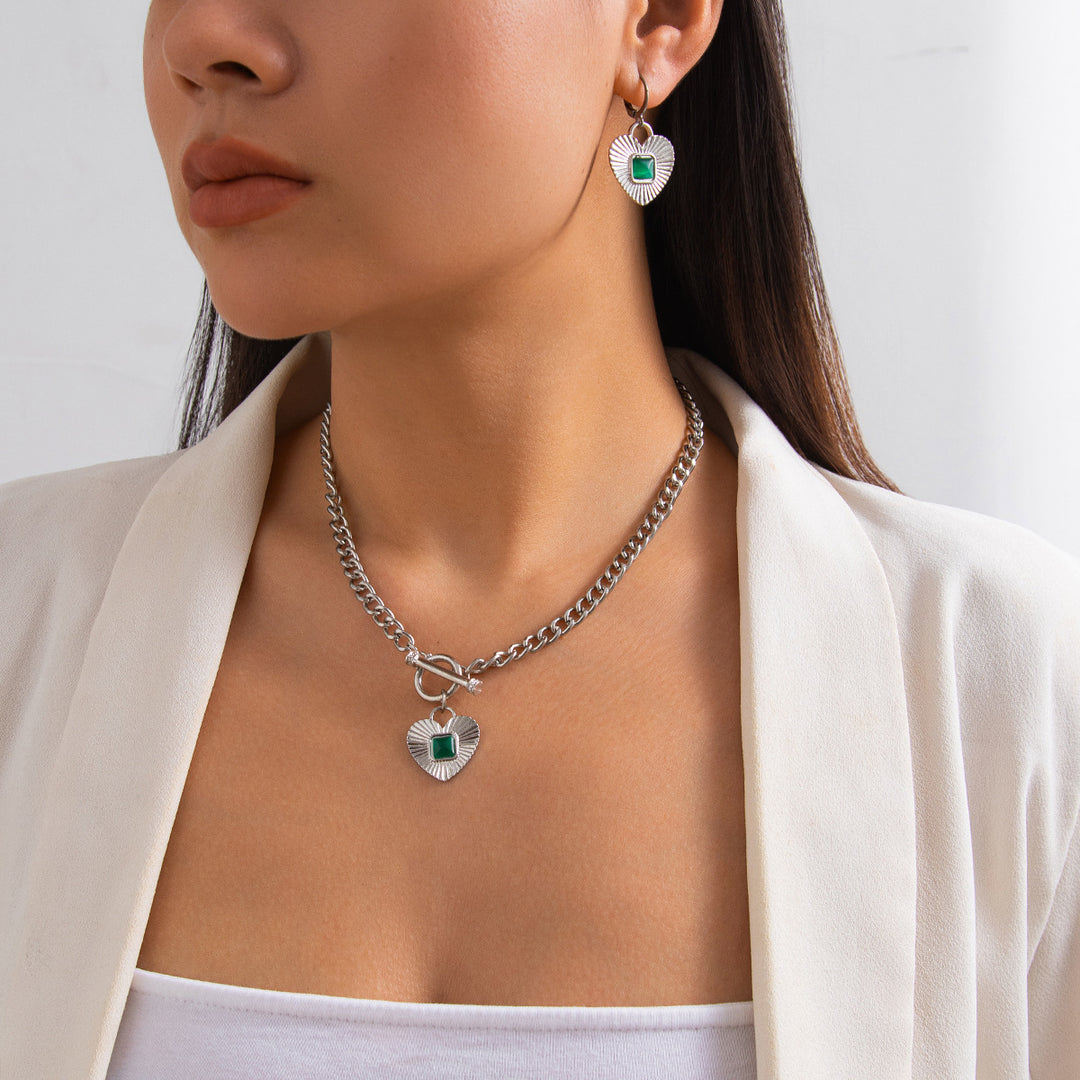Women's Luxury Diamond Necklace Set