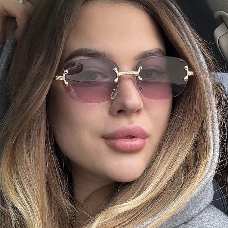 High-End Sunglasses 💃 Frameless Oval Frame - Flossy Mom