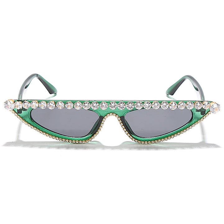 Retro Diamond Rhinestone Traiangle Sunglasses - Flossy Mom