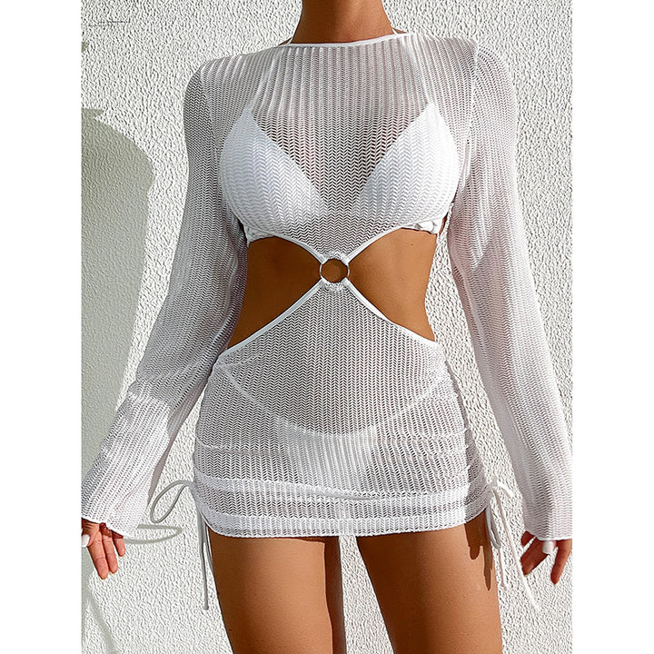 Women's White 3-Piece High-Waisted Bikini Set 