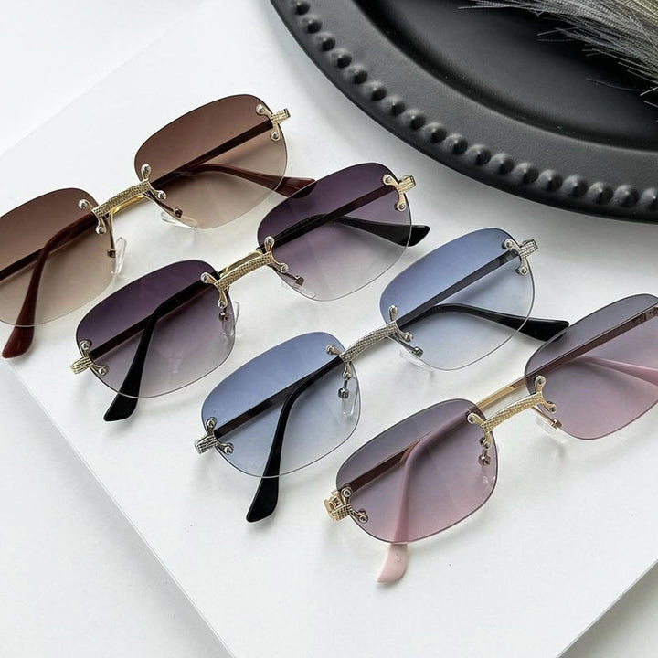High-End Sunglasses 💃 Frameless Oval Frame - Flossy Mom