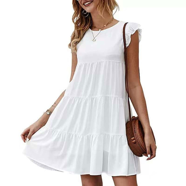 Delightful Summer Short Sleeves Ruffle Layered Swing Dresses - Gen U Us Products -  