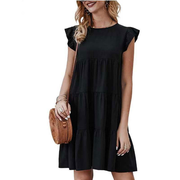 Delightful Summer Short Sleeves Ruffle Layered Swing Dresses - Gen U Us Products -  