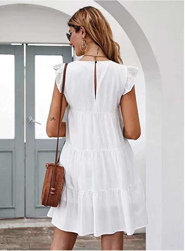 Delightful Summer Short Sleeves Ruffle Layered Swing Dresses - Gen U Us Products -  