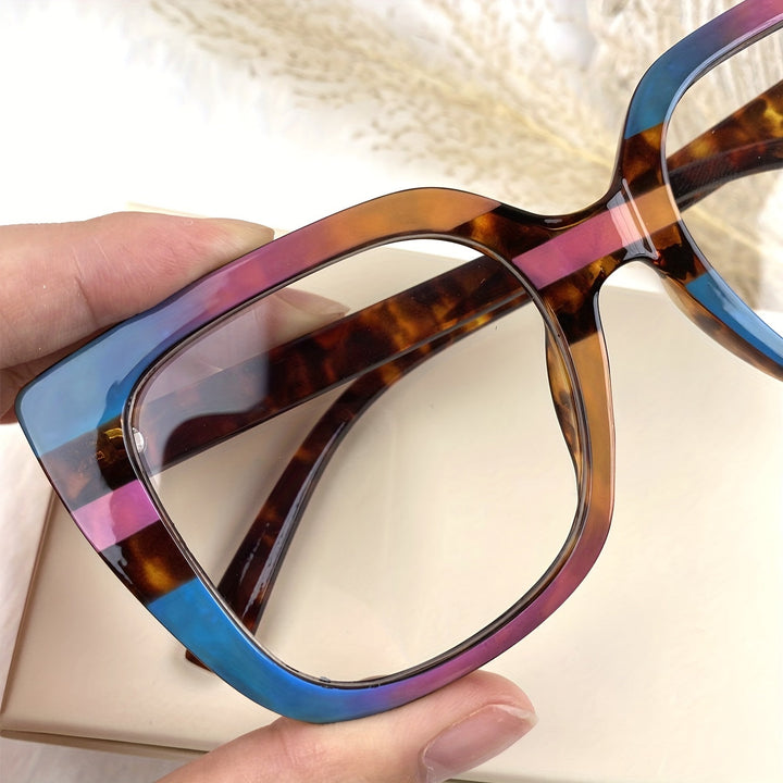 Designer Anti Blue Light Color Block Square Cat Eye Sunglasses Gen U Us Products