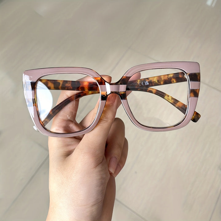 Designer Anti Blue Light Color Block Square Cat Eye Sunglasses Gen U Us Products