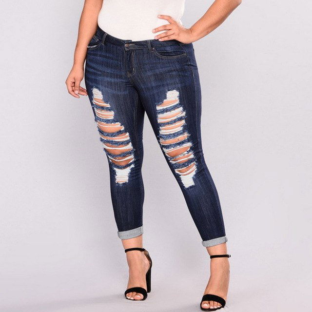 Distressed Ripped High Waist Skinny Denim Jeans - Gen U Us Products -  