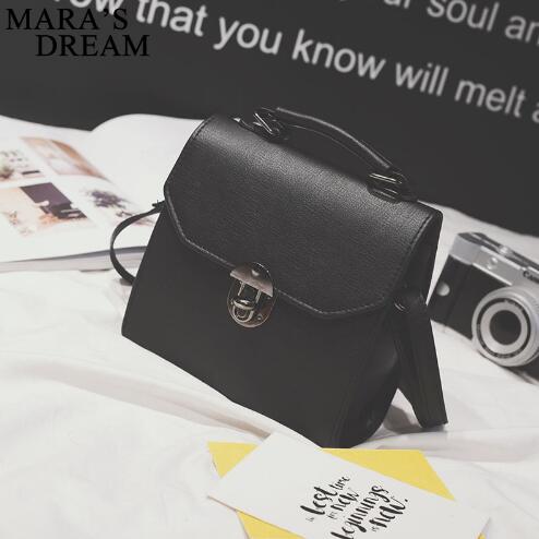 Classic Structured Lock PU Leather Women’s Handbags