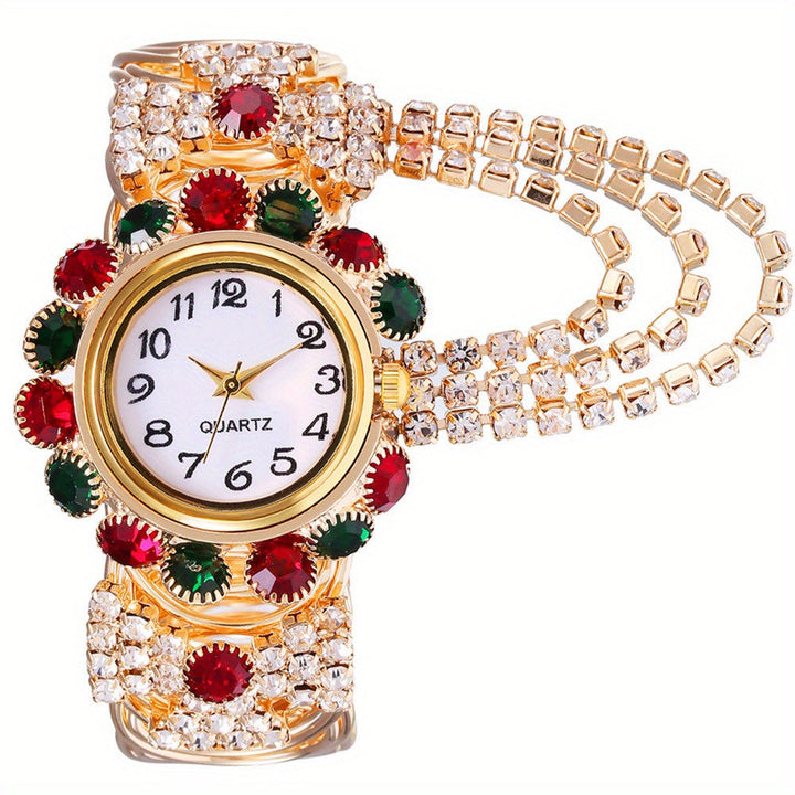 Elegant Rhinestone Cuff Bangle Bracelet Watches Gen U Us Products