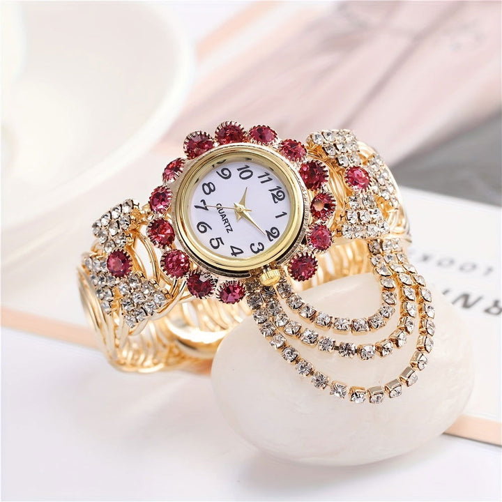 Elegant Rhinestone Cuff Bangle Bracelet Watches - Gen U Us Products -  