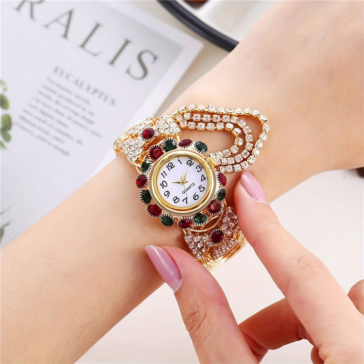 Elegant Rhinestone Cuff Bangle Bracelet Watches - Gen U Us Products -  