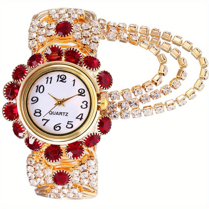 Elegant Rhinestone Cuff Bangle Bracelet Watches - Gen U Us Products -  
