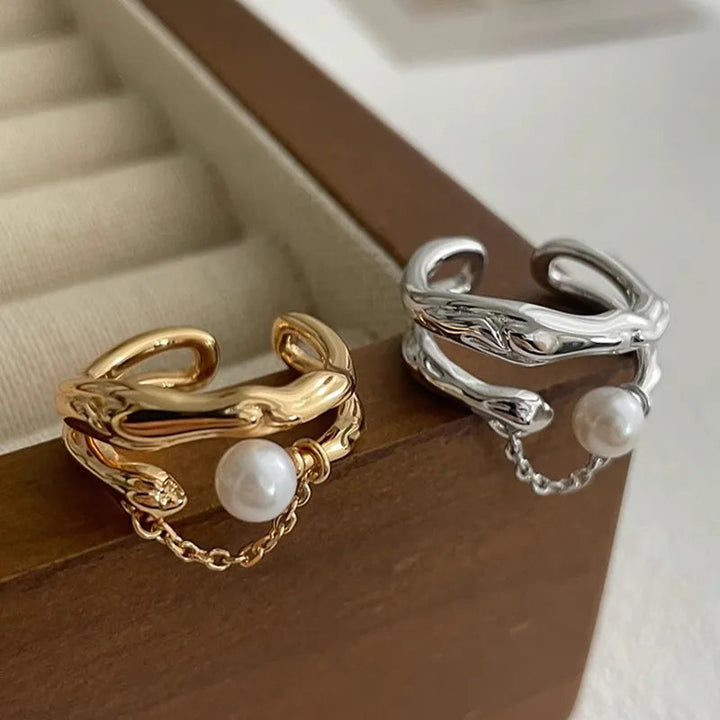 Exquisite Sterling Silver or Gold Open Finger Pearl Rings - Gen U Us Products