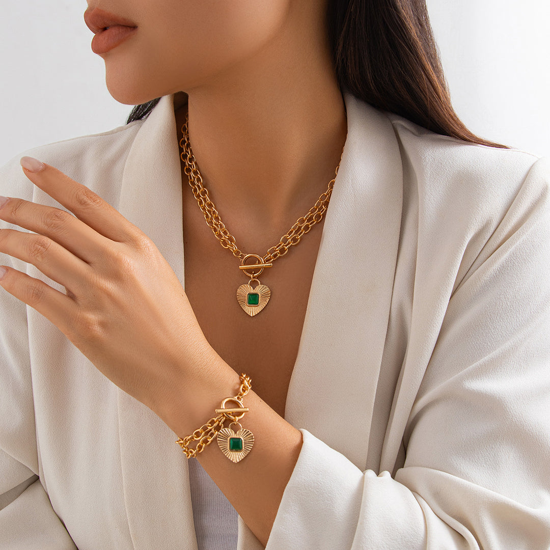 Women's Luxury Diamond Necklace Set